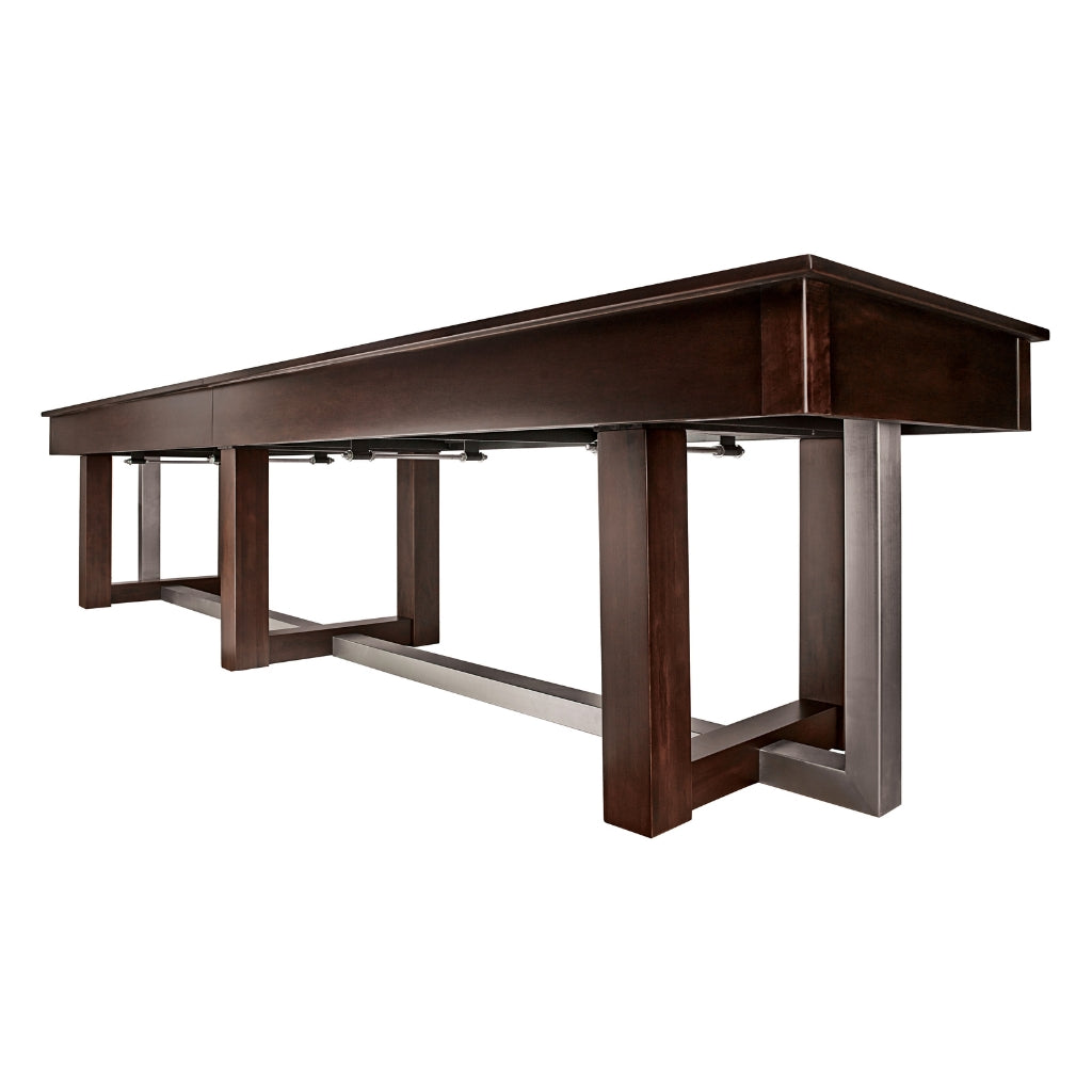 American Heritage Abbey Shuffleboard Table side - Game Room Spot