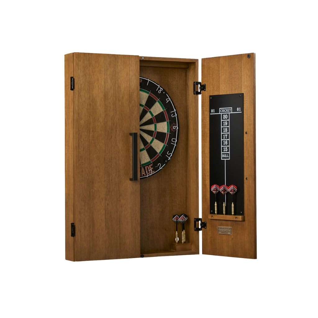 American Heritage Alta Dartboard Cabinet BW - Game Room Spot