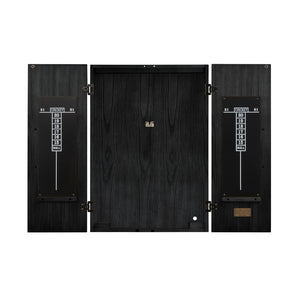 American Heritage Alta Dartboard Cabinet in Black - Game Room Spot