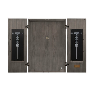 American Heritage Alta Dartboard Cabinet in Charcoal - Game Room Spot