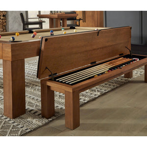 American Heritage Alta Multi-functional Storage Bench in Walnut - Game Room Spot