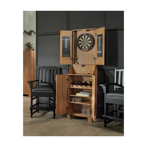 American Heritage Alta Standup Dartboard in Brushed Walnut - Game Room Spot