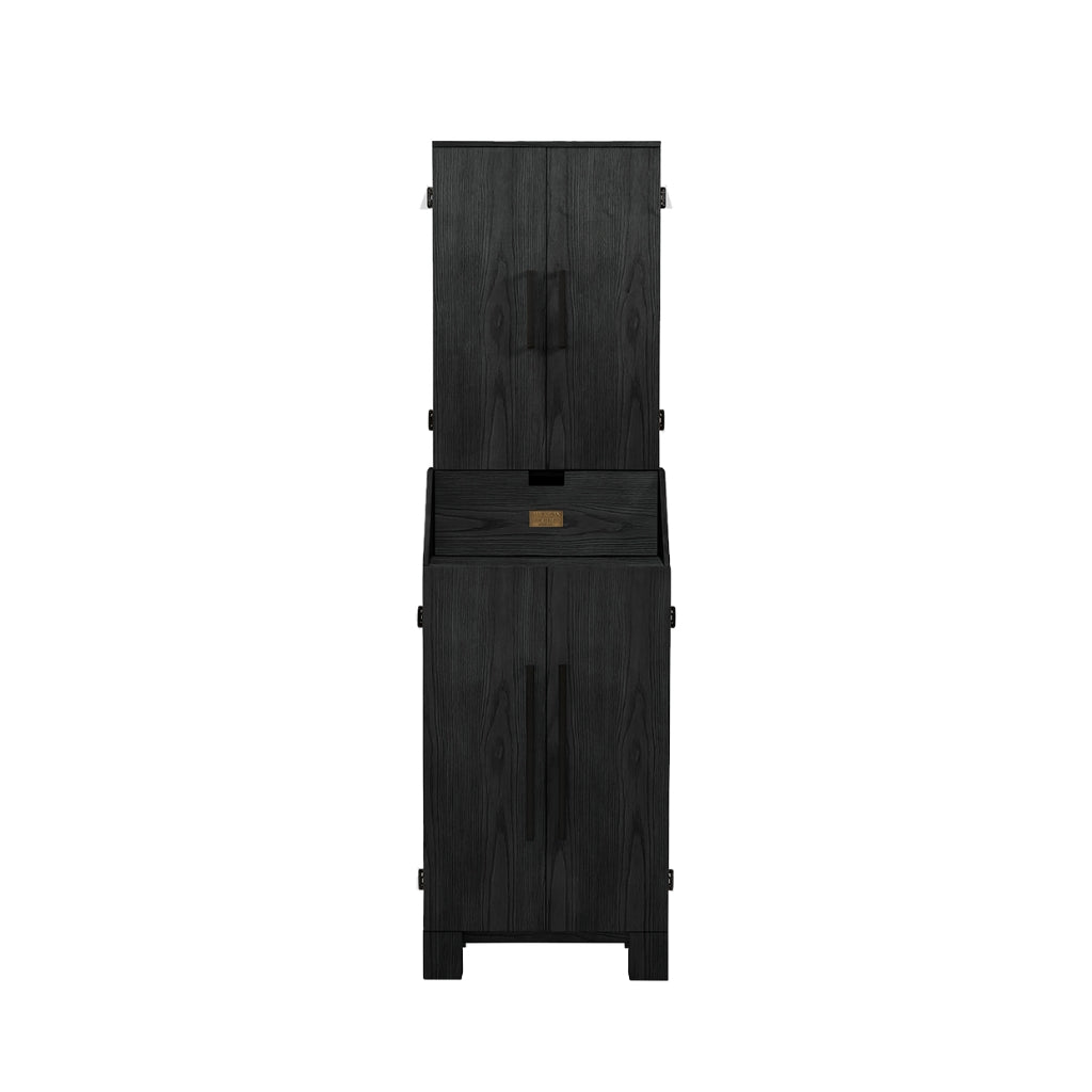 American Heritage Alta Standup Dartboard Cabinet in Black - Game Room Spot