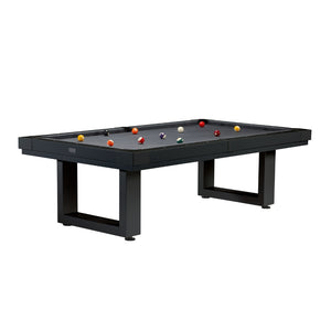 American Heritage Lanai Outdoor Pool Table in Black display - Game Room Spot