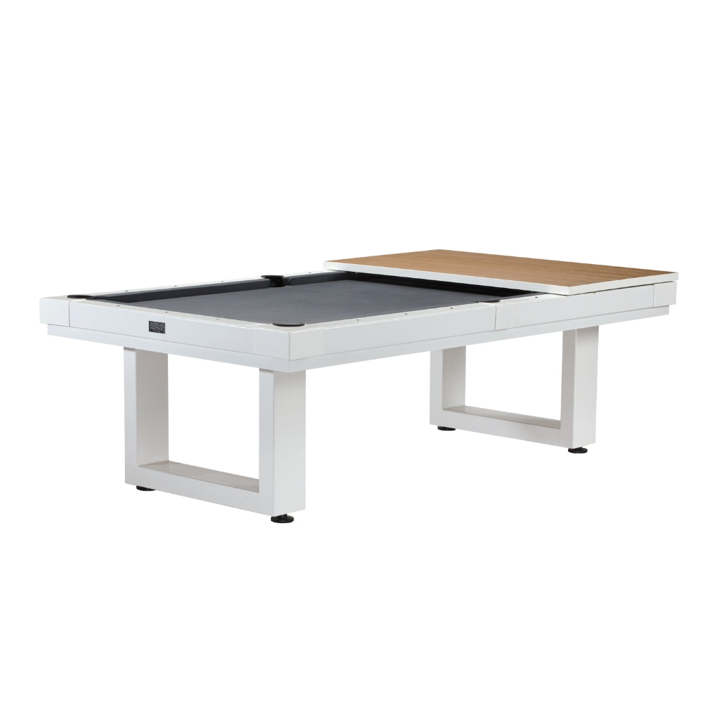 American Heritage Lanai Outdoor Pool Table Full Set White cover - Game Room Spot