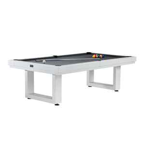 American Heritage Lanai Outdoor Pool Table Full Set White - Game Room Spot