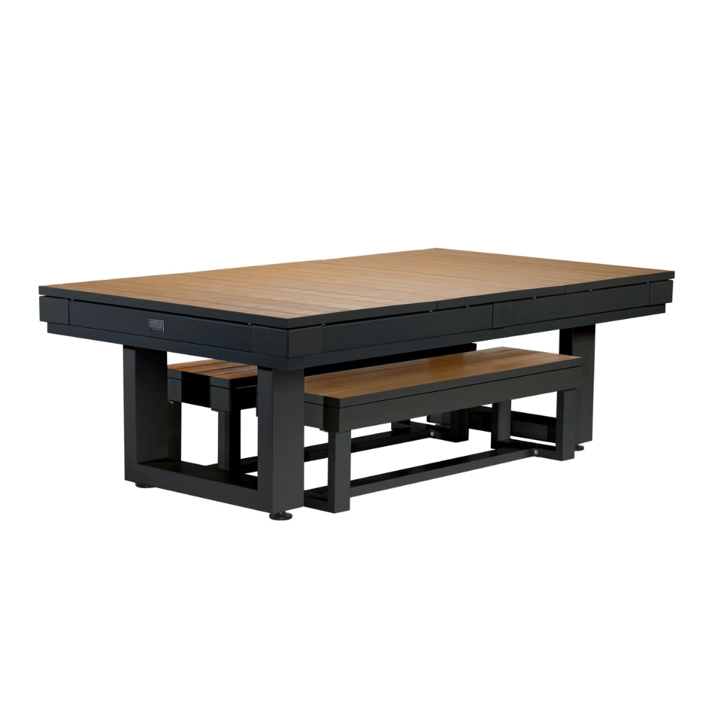 American Heritage Billiards Lanai Pool Table Full Set in Obsidian Black - Game Room Spot
