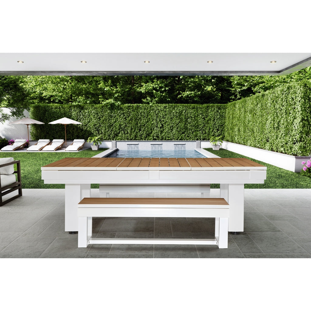American Heritage Billiards Lanai Pool Table Full Set White - Game Room Spot
