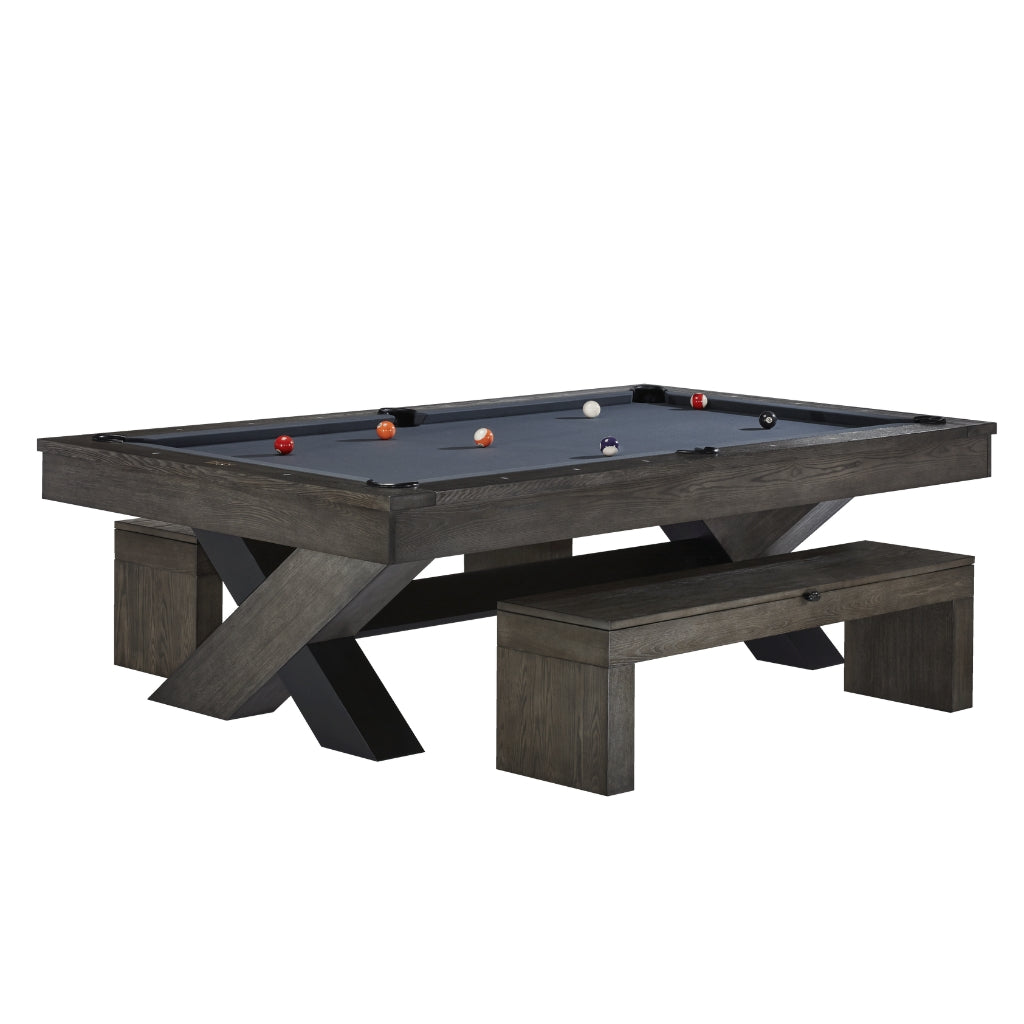 American Heritage Halifax Pool Table with Benches - Game Room Spot