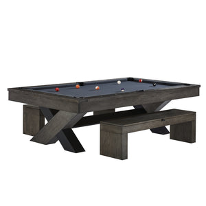 American Heritage Halifax Pool Table with Benches - Game Room Spot