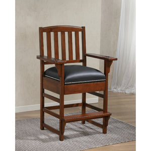 American Heritage King Chair in Suede - Game Room Spot
