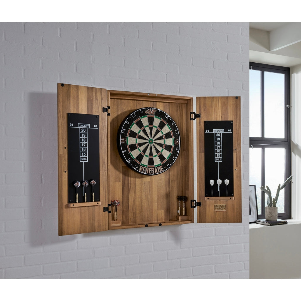 American Heritage Knoxville Dartboard in Acacia - Game Room Spot