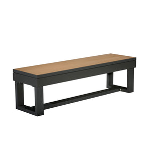 American Heritage Lanai Pool Table Full Set in Obsidian Black bench - Game Room Spot