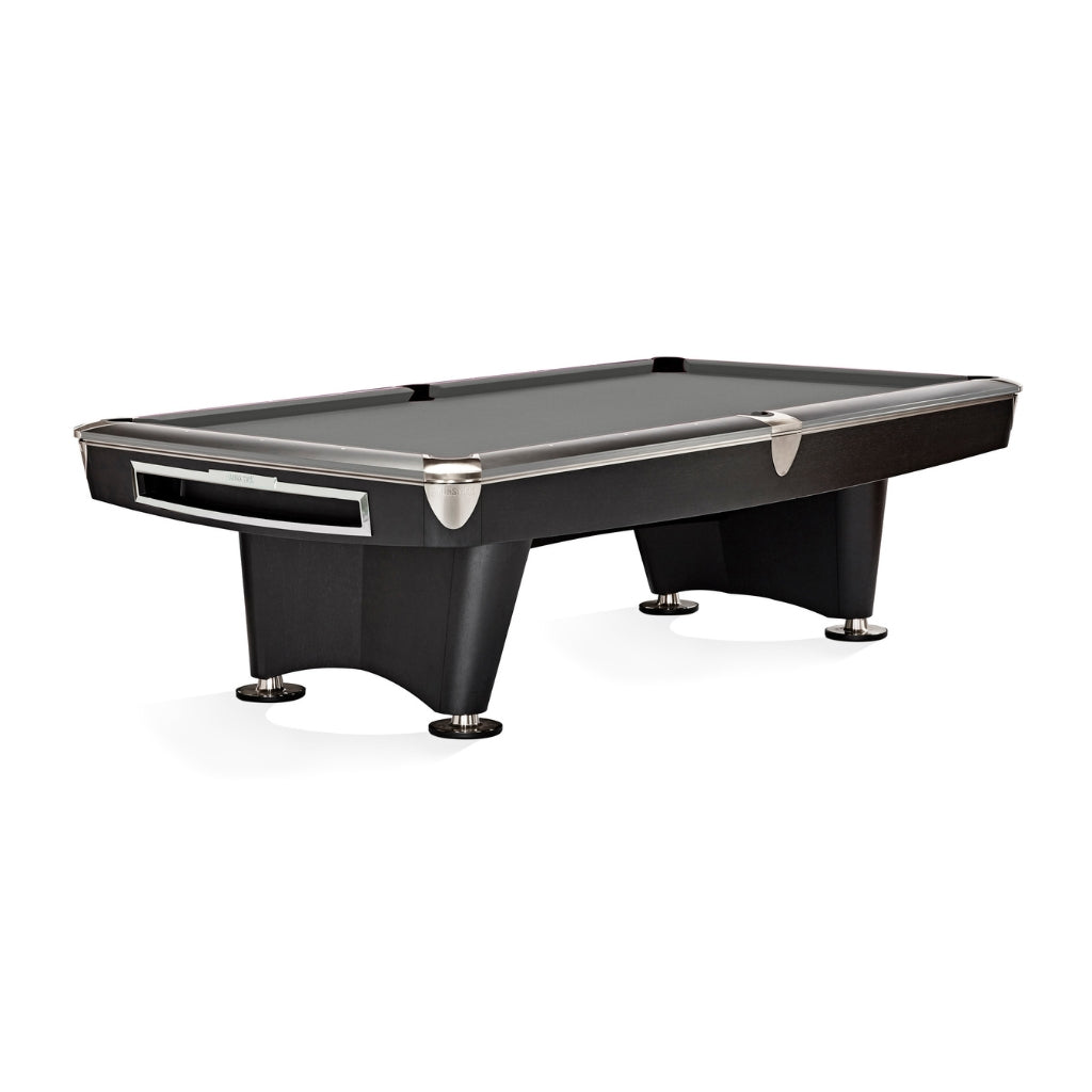 Brunswick Billiards Gold Crown VI Pool Table Matte Black in Gun Metal Grey - Game Room Spot