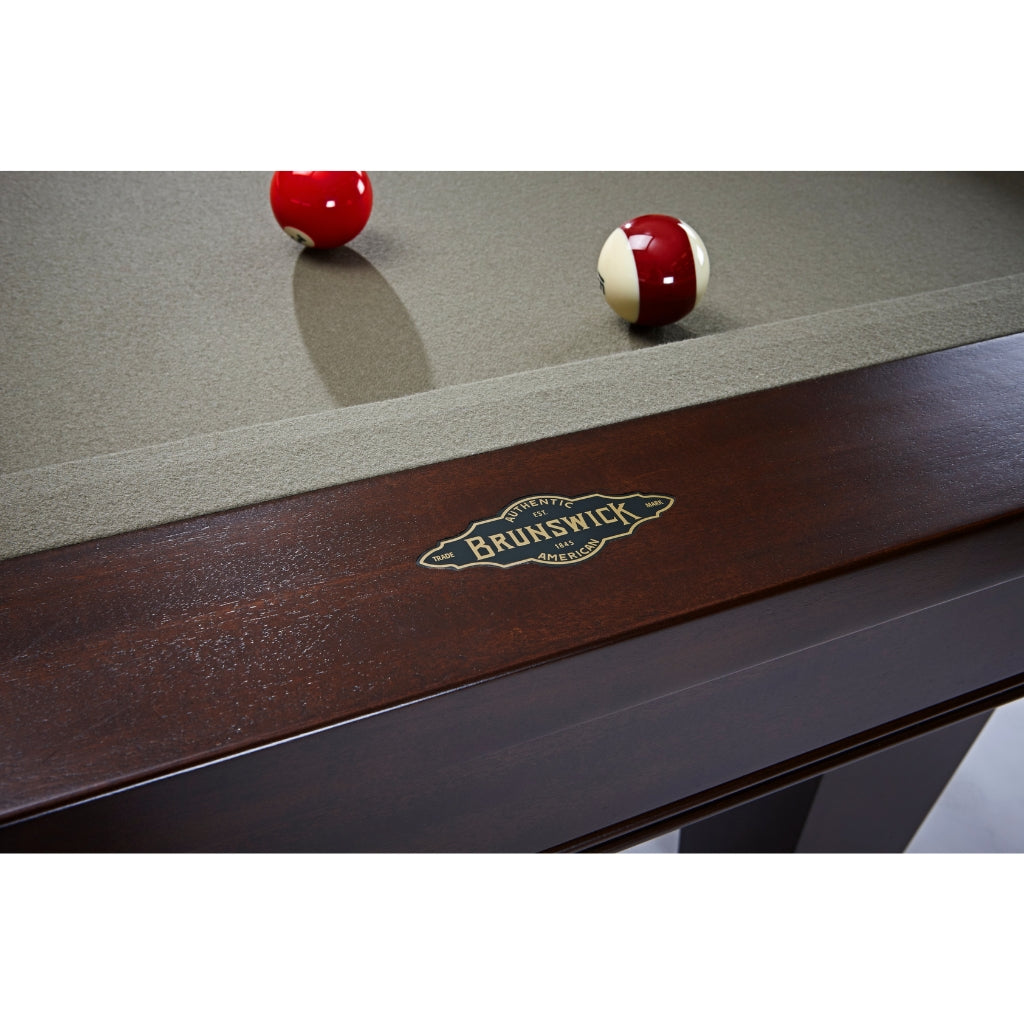 Brunswick Billiards Winfield Pool Table Espresso detail - Game Room Spot