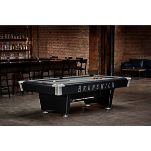 Brunswick Black Wolf Pro Drop Pocket Pool Table - Game Room Spot