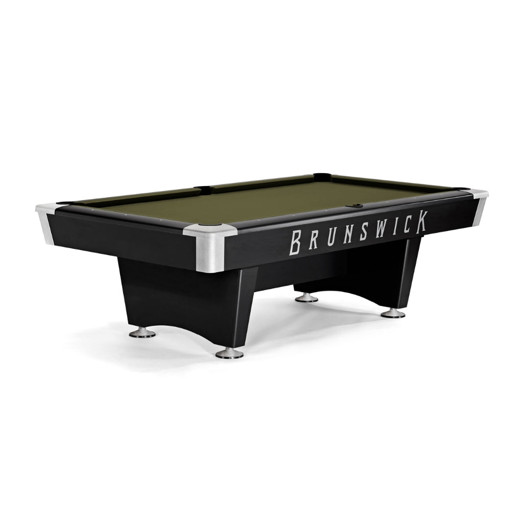 Brunswick Black Wolf Pro 7' Pool Table Drop Pocket in Olive - Game Room Spot