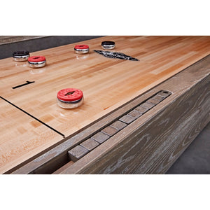 Brunswick Brixton 14' Shuffleboard Table scorer - Game Room Spot