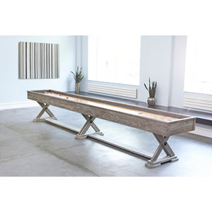 Brunswick Brixton 12' Shuffleboard Table display - Game Room Spot