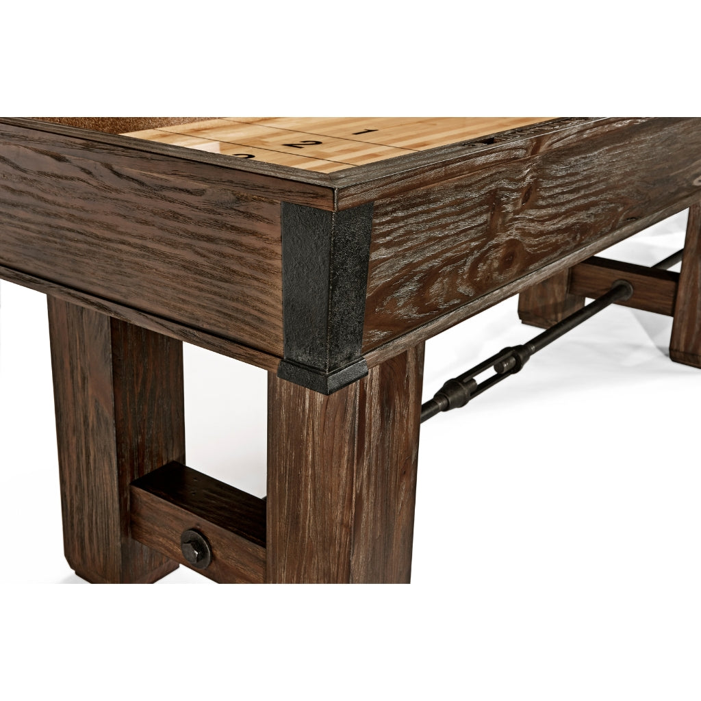 Brunswick Canton 14' Shuffleboard Table corner - Game Room Spot