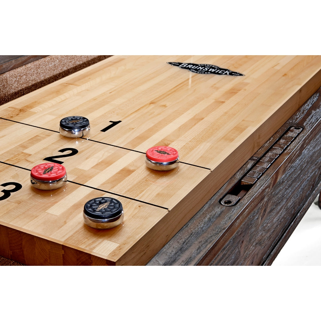 Brunswick Canton Shuffleboard Table closeup - Game Room Spot