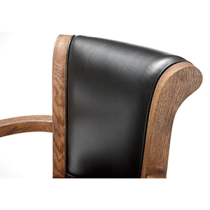 Brunswick Centennial Classic Bar Stool Rustic Dark Brown closeup - Game Room Spot