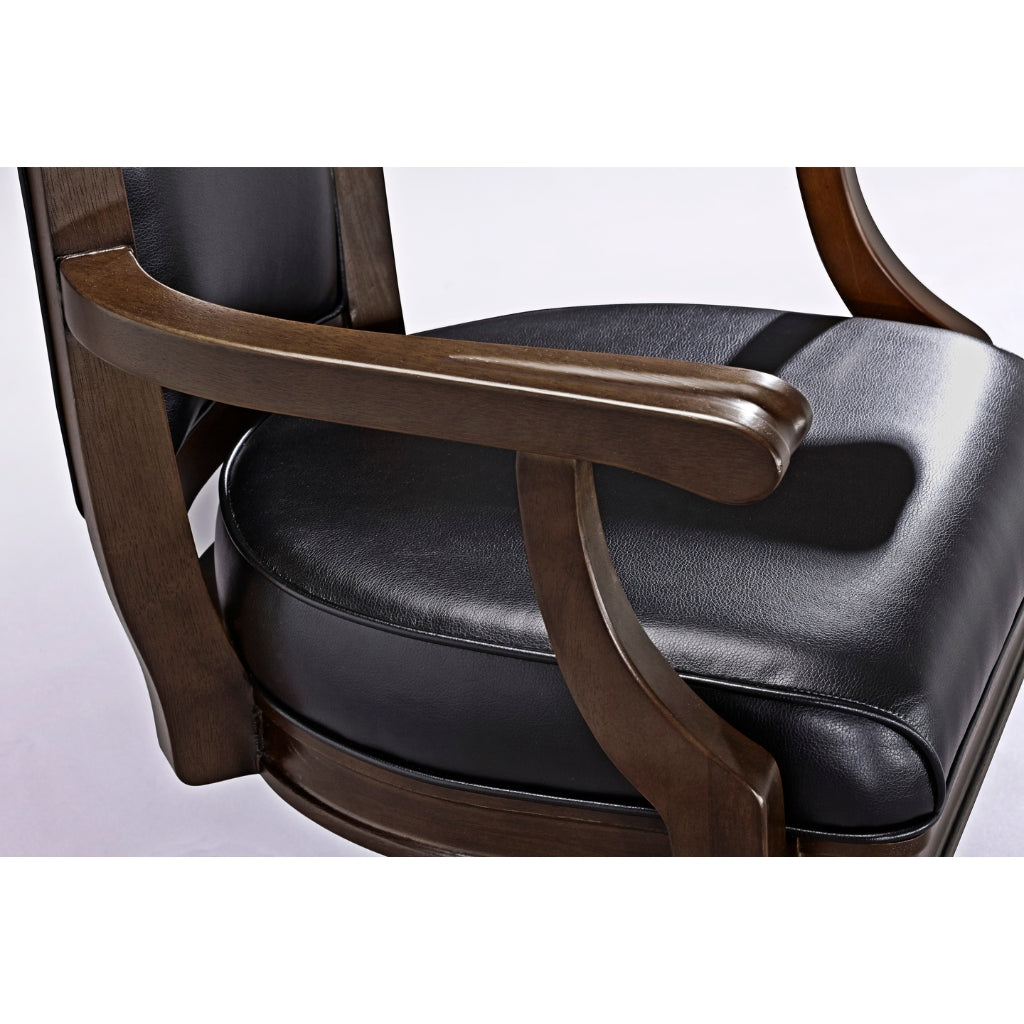 Brunswick Centennial Game Table Chair Espresso closeup - Game Room Spot
