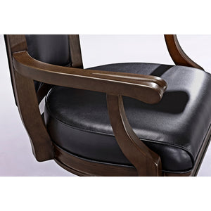 Brunswick Centennial Game Table Chair Espresso closeup - Game Room Spot