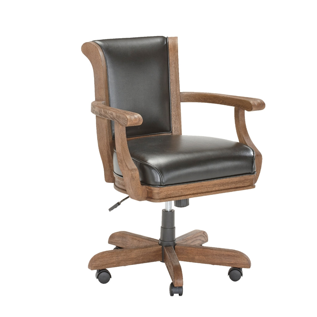 Brunswick Centennial Game Table Chair Rustic Dark Brown - Game Room Spot