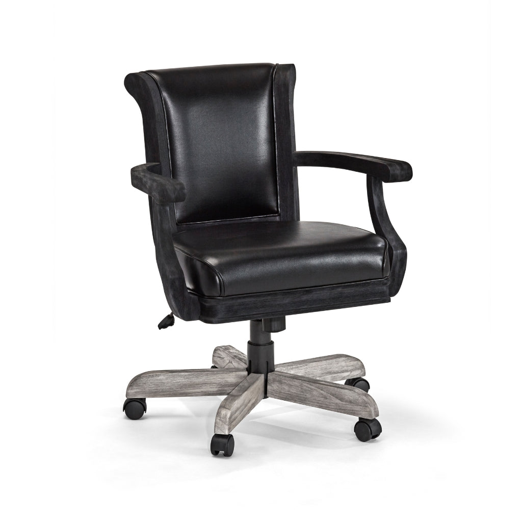 Brunswick Centennial Game Table Chair Black and Grey - Game Room Spot