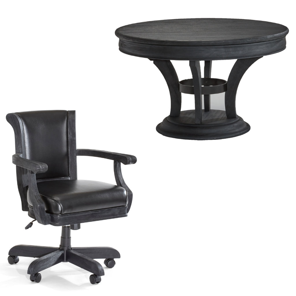 Brunswick Centennial Game Table Set in Black - Game Room Spot