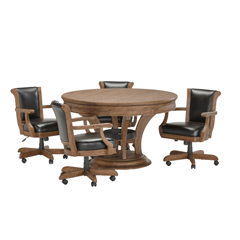 Brunswick Centennial Game Table Set Rustic Dark Brown - Game Room Spot