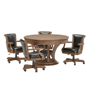 Brunswick Centennial Game Table Set Rustic Dark Brown - Game Room Spot