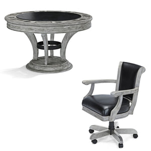 Brunswick Centennial Game Table Set in Rustic Grey - Game Room Spot