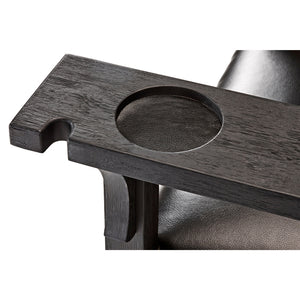 Brunswick Centennial Players Chair in Black closeup - Game Room Spot