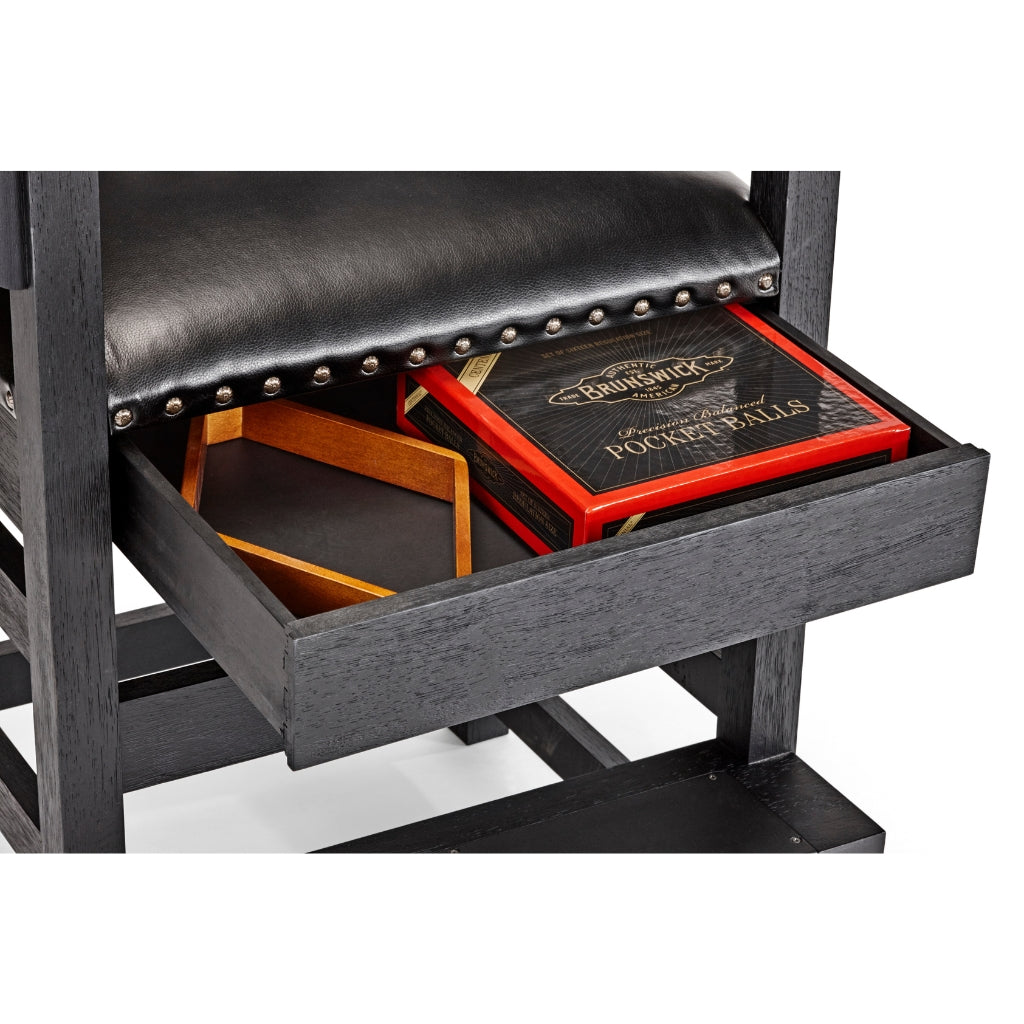 Brunswick Centennial Players Chair in Black detail - Game Room Spot