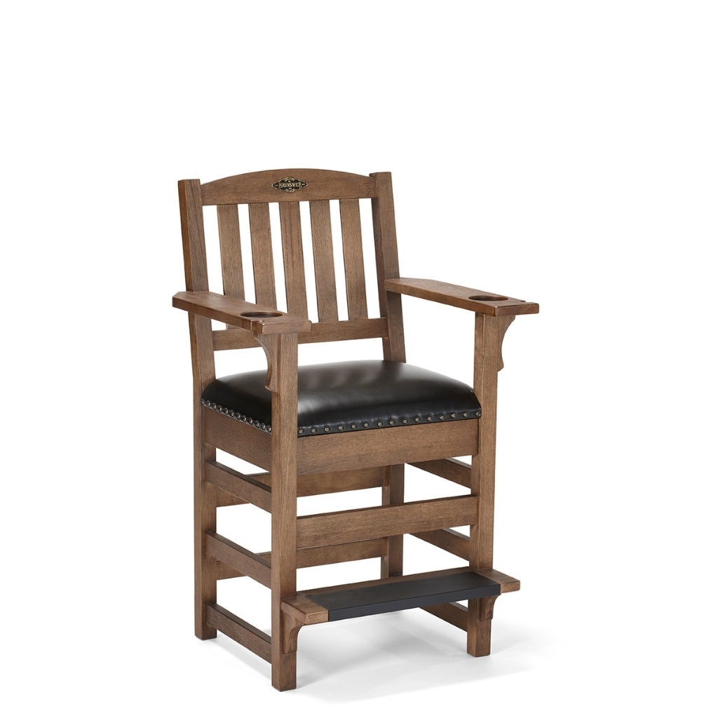 Brunswick Centennial Players Chair in Rustic Dark Brown - Game Room Spot