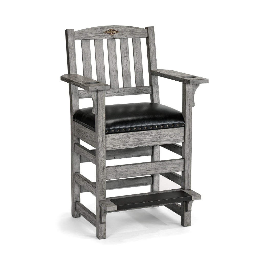Brunswick Centennial Players Chair in Rustic Grey - Game Room Spot