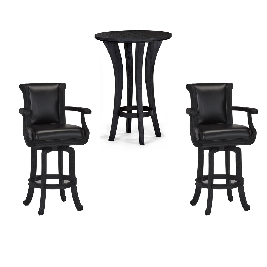 Brunswick Centennial Pub Table Set in Black - Game Room Spot
