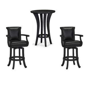 Brunswick Centennial Pub Table Set in Black - Game Room Spot