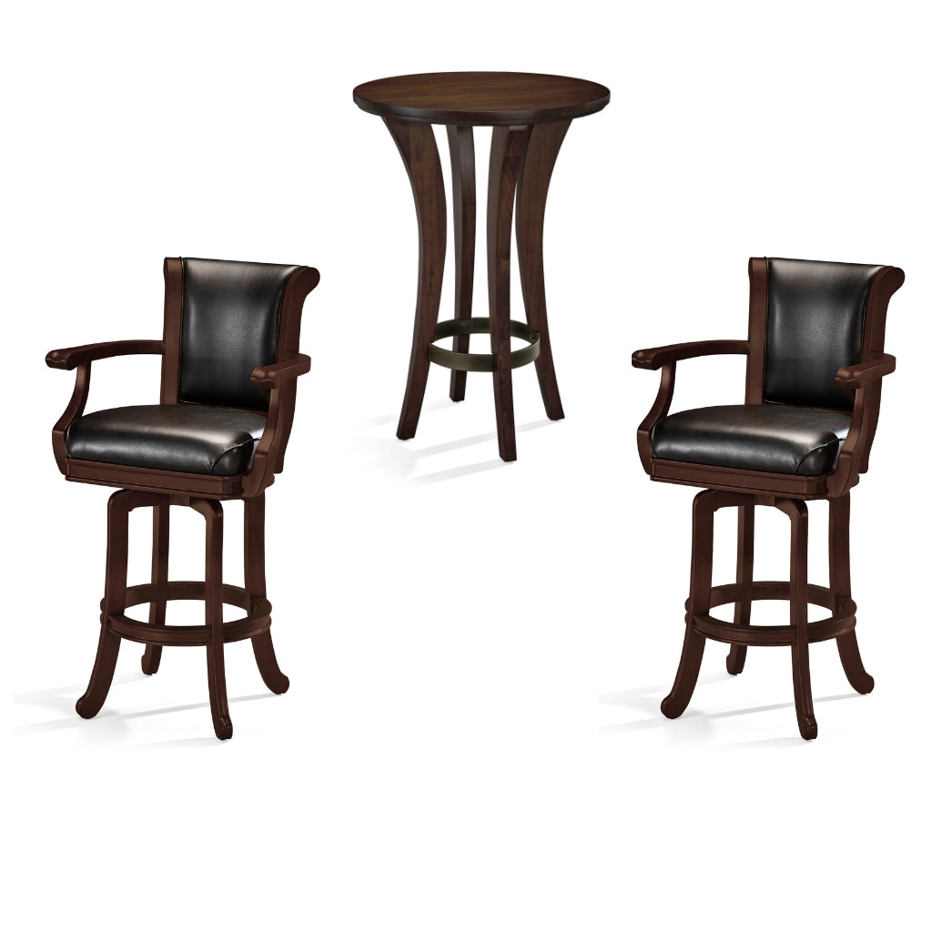 Brunswick Centennial Pub Table Set in Espresso - Game Room Spot
