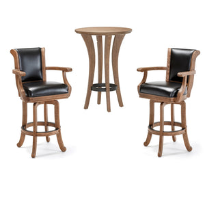 Brunswick Centennial Pub Table Set in Rustic Dark Brown - Game Room Spot