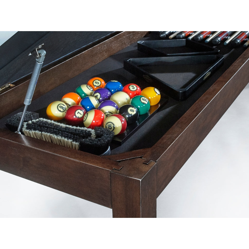Brunswick Centennial Storage Bench inside - Game Room Spot