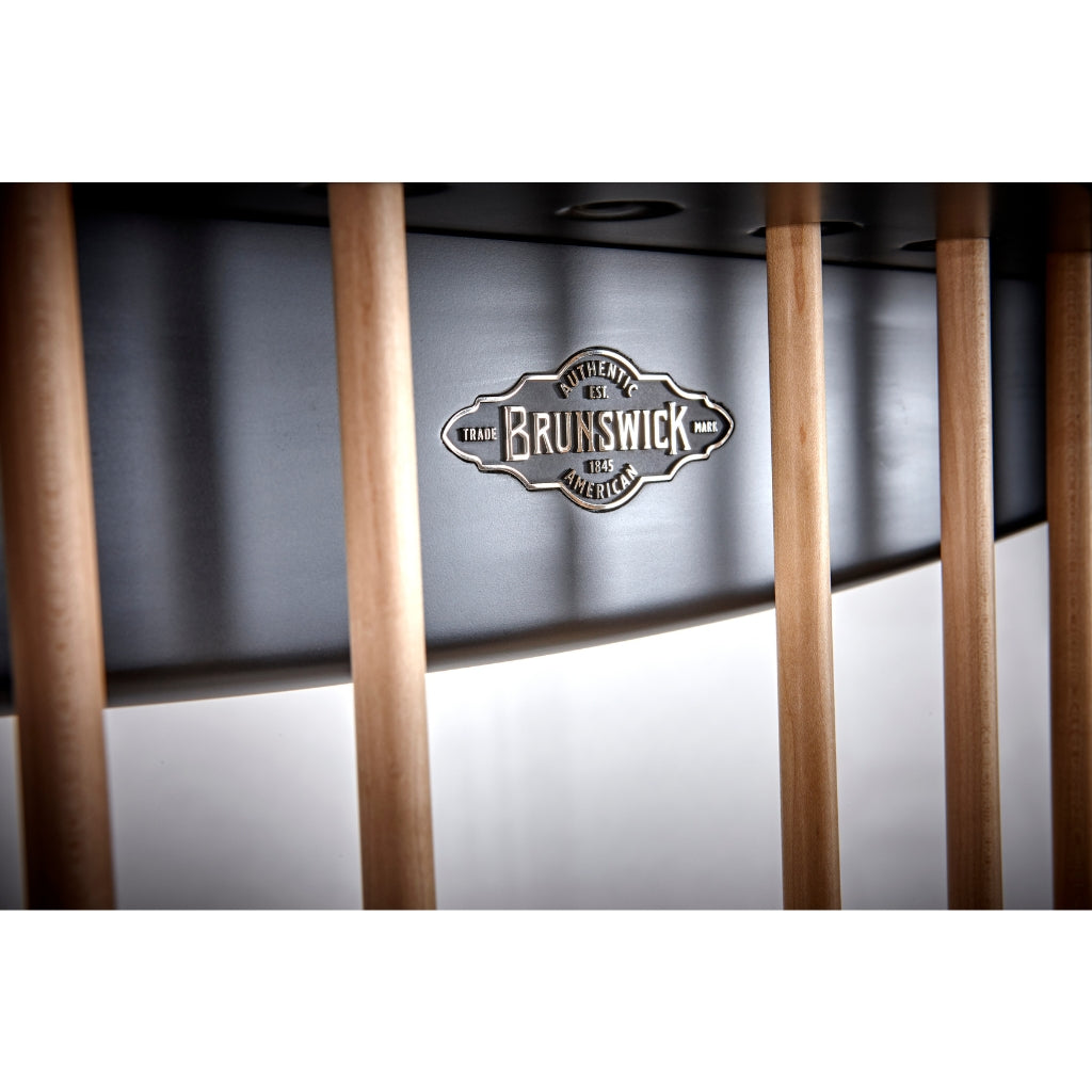 Brunswick Commercial Cue Rack closeup - Game Room Spot