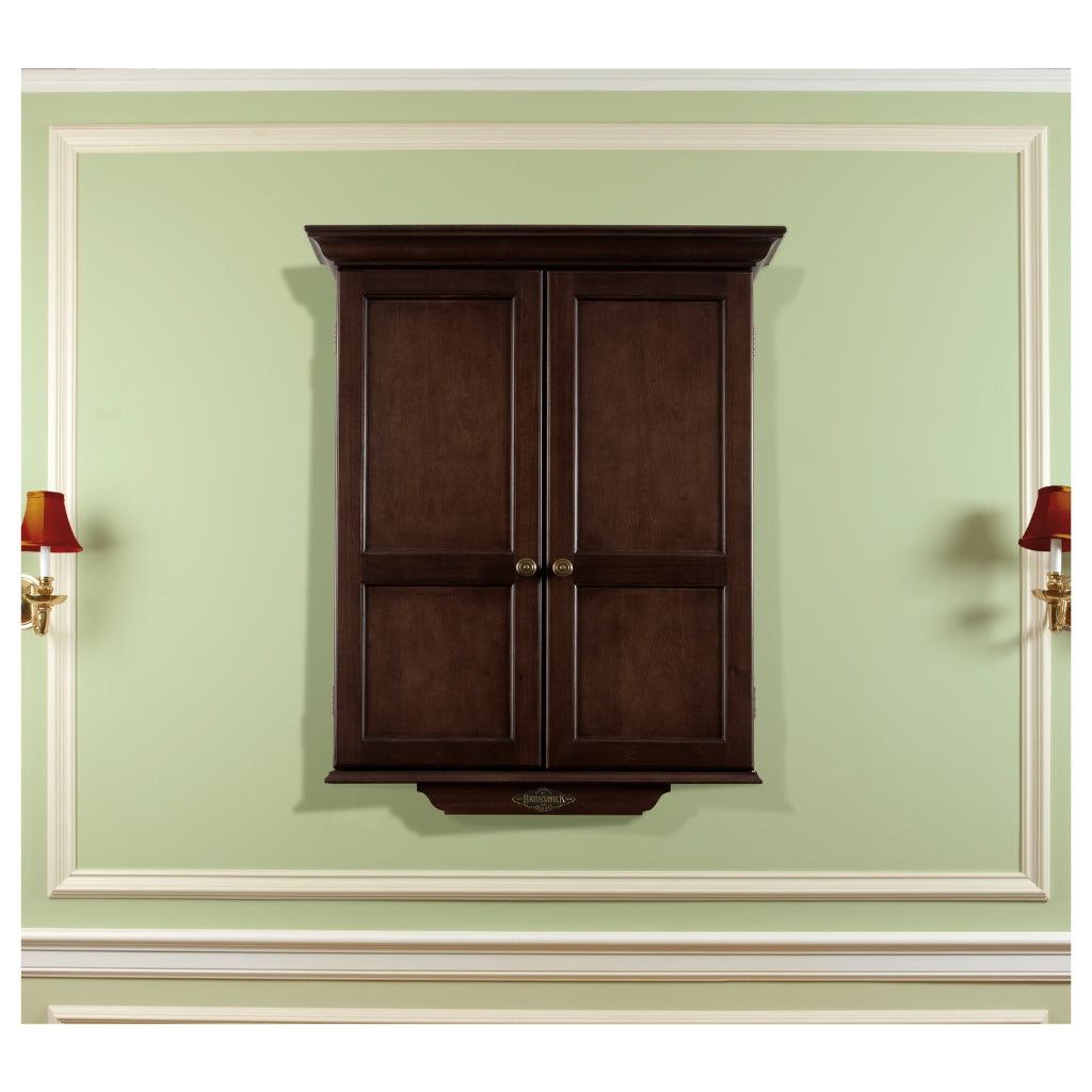 Brunswick Dartboard Cabinet in Espresso - Game Room Spot