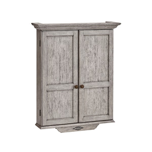 Brunswick Dartboard Cabinet in Rustic Grey closed - Game Room Spot