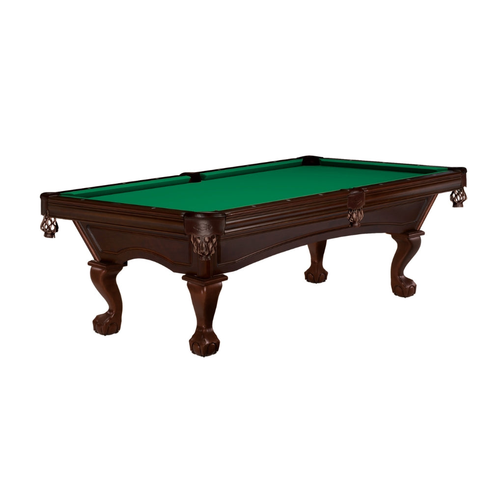 Brunswick Billiards Glenwood Espresso 8 Foot Pool Table Ball and Claw in Brunswick Green