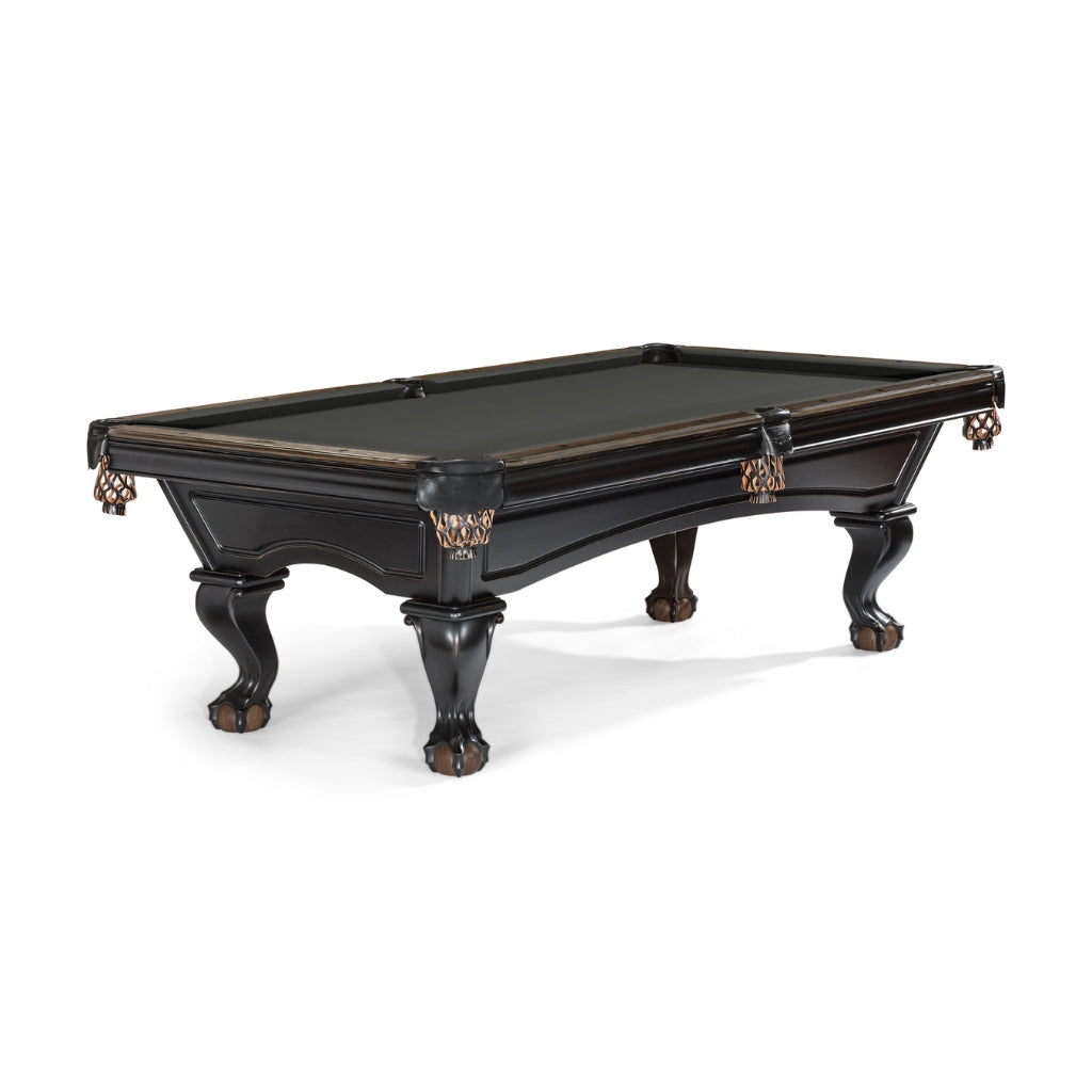 Brunswick Glenwood 8' Matte Black Pool Table Talon legs in Charcoal - Game Room Spot