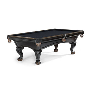 Brunswick Glenwood 8' Matte Black Pool Table Talon legs in Ebony - Game Room Spot
