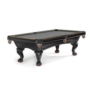 Brunswick Glenwood 8' Matte Black Pool Table Talon legs in Gun Metal Grey - Game Room Spot